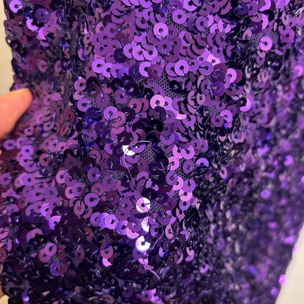 Elegant Purple Sequin Dress - Picture 4 of 8